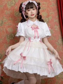 Robe Mignonne Lolita Robe À Manches Courtes Style Chinois