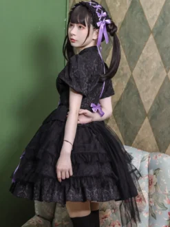 Robe Mignonne Lolita Robe À Manches Courtes Style Chinois