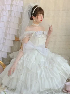 Robe Mignonne Lolita Robe Sans Manches Col Bateau En Polyester