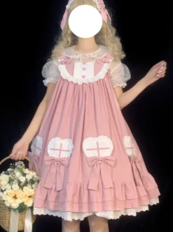 Robe Mignonne Lolita Robe Sans Manches En Polyester