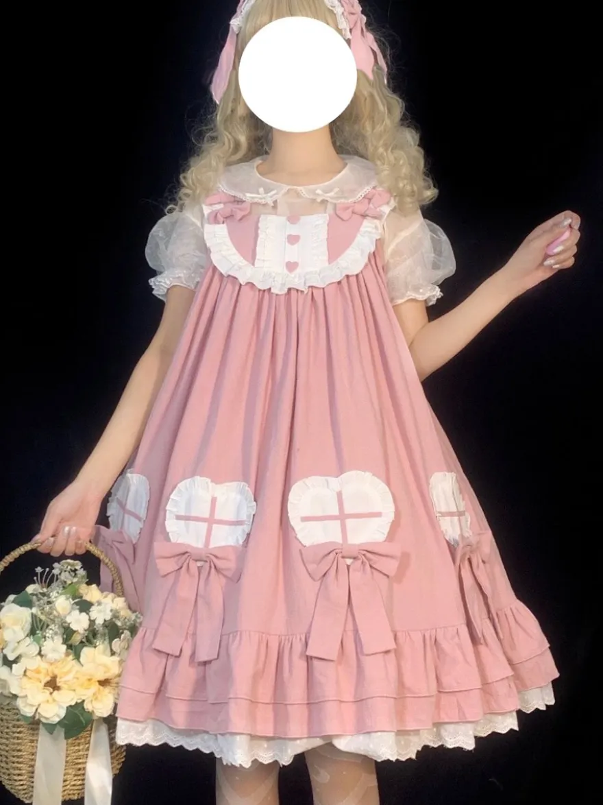 Robe Mignonne Lolita Robe Sans Manches En Polyester