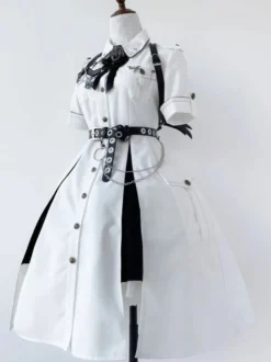 Robe militaire Lolita uniforme Lolita armée manches courtes une pièce