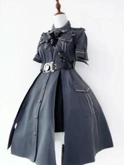 Robe militaire Lolita uniforme Lolita armée manches courtes une pièce