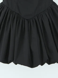 Robe mini dos nu noire à col carré et ligne A robe de soirée d'anniversaire sexy pour femmes 2026