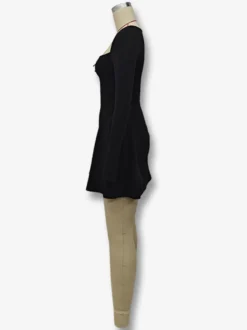 Robe mini sexy à manches longues et coupe trapèze pour femme 2026