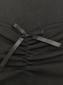 Robe mini sexy à manches longues et coupe trapèze pour femme 2026