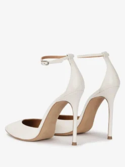Robe noire à talons hauts bout pointu talon aiguille bride à la cheville escarpins