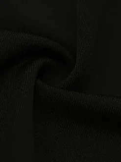 Robe nuisette à bordure en dentelle pour femme - Robe moulante mini noire sans manches style années 2000 - Tenue de soirée estivale 2026