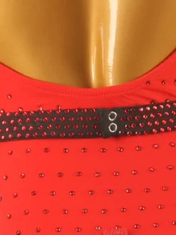 Robes de danse latine rouge femmes frange robe vêtements de danse