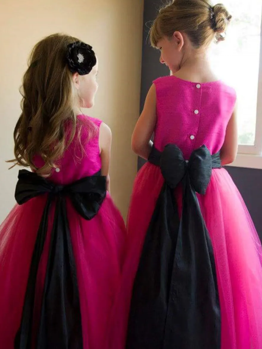 Robes de demoiselle d'honneur de mariage Robes pour occasions spéciales Pêche Sans manches Nœuds
