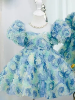 Robes de demoiselle d'honneur de mariage Robes pour occasions spéciales Manches courtes roses Volants