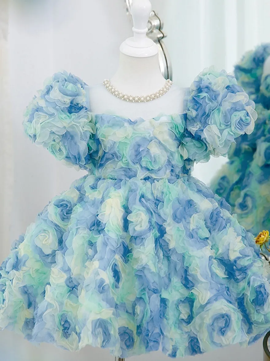Robes de demoiselle d'honneur de mariage Robes pour occasions spéciales Manches courtes roses Volants