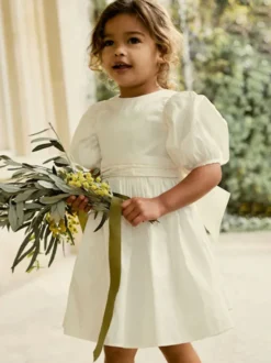 Robes de demoiselle d'honneur de mariage Robes pour occasions spéciales Rose pâle Manches courtes Nœuds