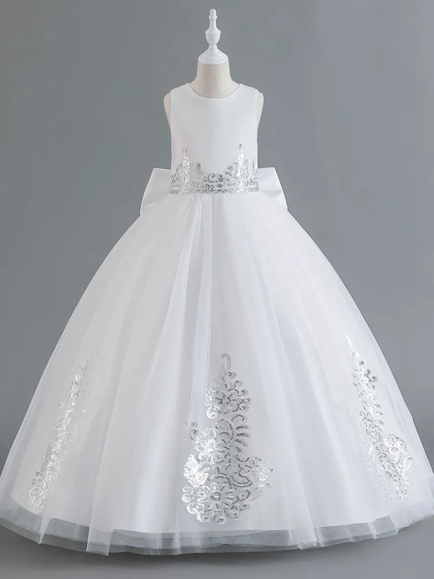 Robes de demoiselle d'honneur en tissu satiné vert sans manches col bijou robes de demoiselle d'honneur
