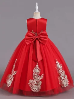 Robes de demoiselle d'honneur en tissu satiné vert sans manches col bijou robes de demoiselle d'honneur