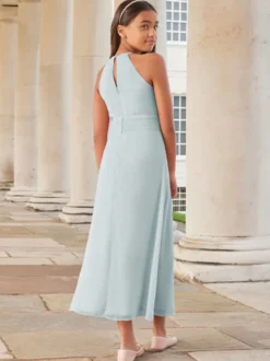 Robes de demoiselle d'honneur de mariage Robes pour occasions spéciales Rose sans manches Volants