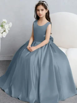 Robes de demoiselle d'honneur de mariage Robes d'occasion spéciale Champagne Arcs sans manches