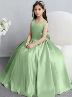 Robes de demoiselle d'honneur de mariage Robes d'occasion spéciale Champagne Arcs sans manches