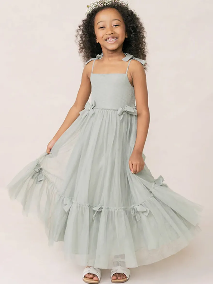 Robes de fille de fleur blanche Organza rose doux sans manches col bijou robes de fille de fleur