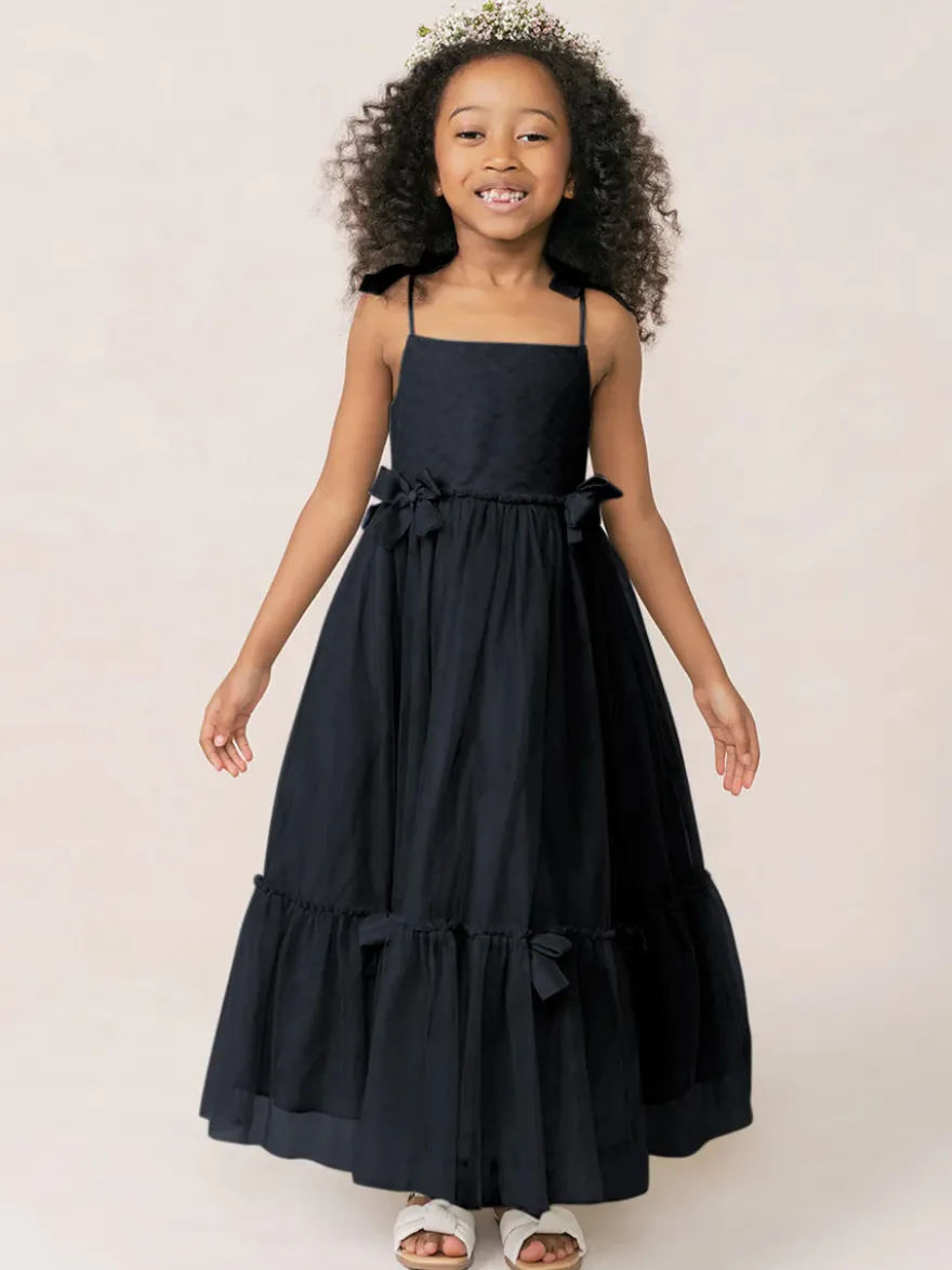 Robes de fille de fleur blanche Organza rose doux sans manches col bijou robes de fille de fleur