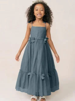 Robes de fille de fleur blanche Organza rose doux sans manches col bijou robes de fille de fleur