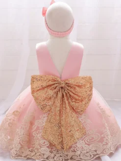 Robes de fille de fleur blanche robes d'occasion spéciale dentelle bleu royal sans manches col bijou robes de fille de fleur