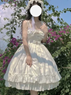 Robes Gothiques Lolita Nœuds Volants Noir Couches