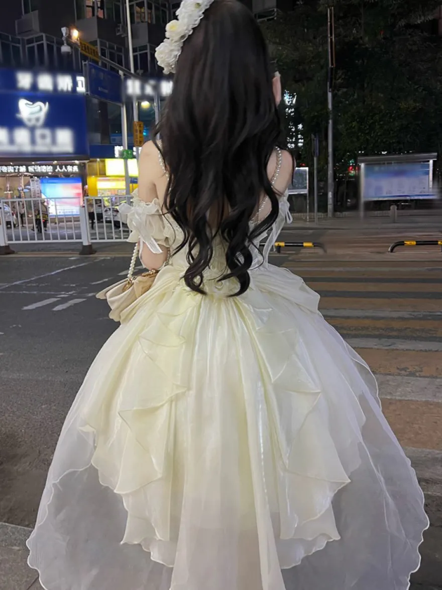 Robes Gothiques Lolita À Volants Nœuds Noirs Robe De Princesse Lolita JSK