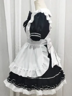 Robes Gothiques Lolita Volants Nœuds Noir Style de Bonne
