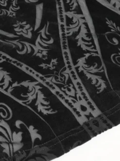 Robes Lolita Gothiques Imprimé Floral Noir Steam Punk