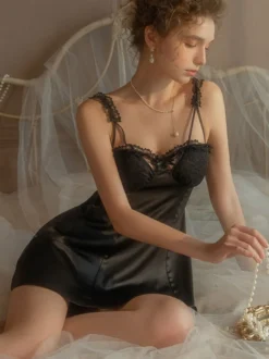 Robe Sous-vêtement Lingerie Soutien-gorge Tenu de Maison Sexy Pour Femmes