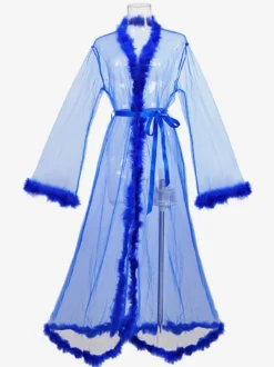 Robes Tulle Plumes Lingerie transparente