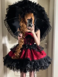 Robe Sweet Lolita avec nœud dans le dos et bandage JSK Robe courte Lolita
