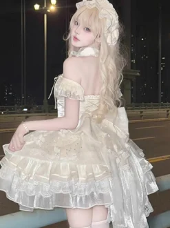 Robe Sweet Lolita Ballet JSK en polyester sans manches Robe Sweet Hime Lolita