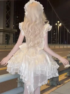 Robe Sweet Lolita Ballet JSK en polyester sans manches Robe Sweet Hime Lolita