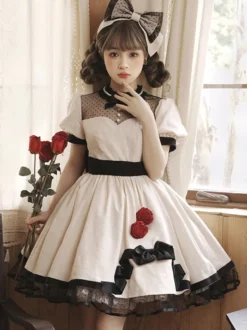 Robe Sweet Lolita en coton à manches courtes Pull Sweet Lolita Dress