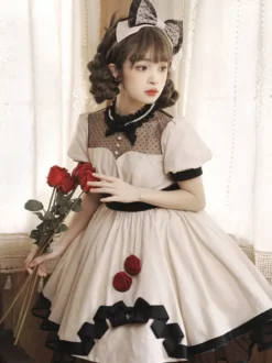 Robe Sweet Lolita en coton à manches courtes Pull Sweet Lolita Dress