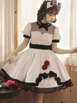 Robe Sweet Lolita en coton à manches courtes Pull Sweet Lolita Dress