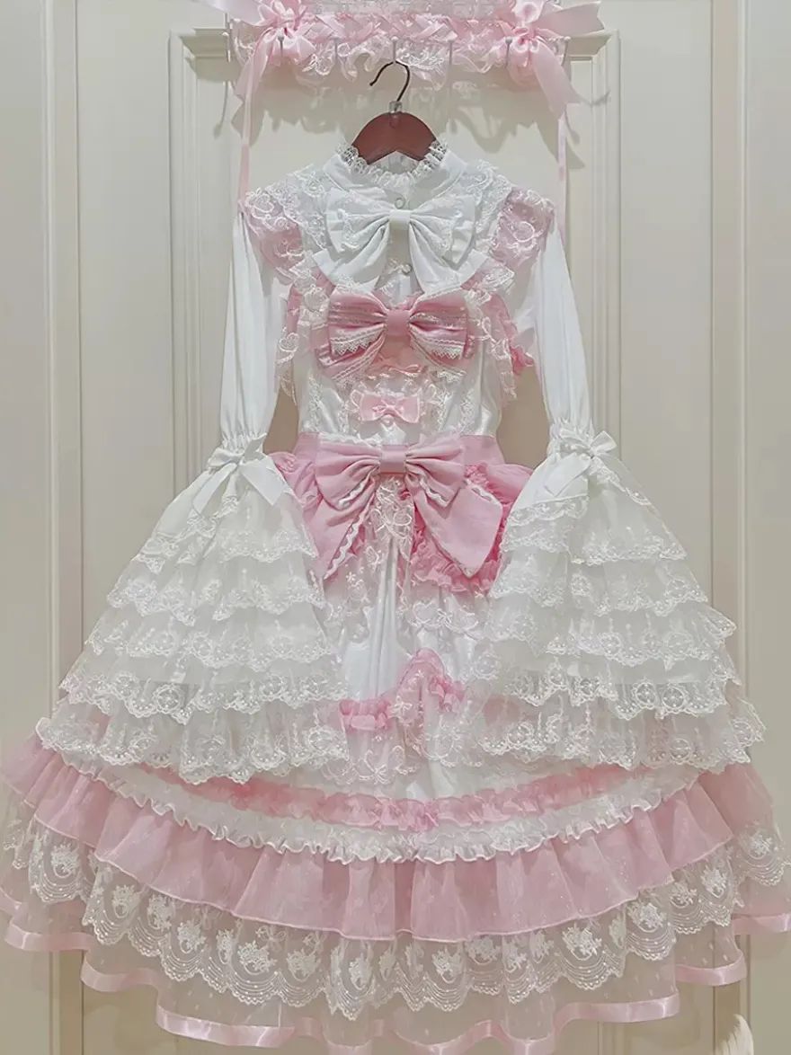 Robe Sweet Lolita en polyester pull sans manches