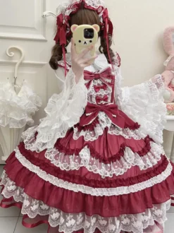 Robe Sweet Lolita en polyester pull sans manches