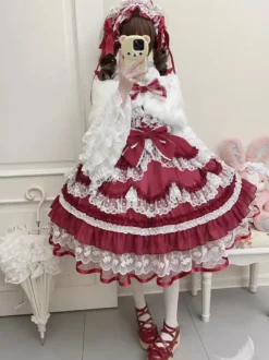 Robe Sweet Lolita en polyester pull sans manches