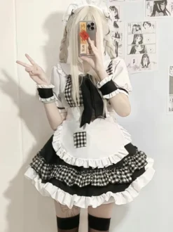 Robe Sweet Lolita en polyester à manches courtes