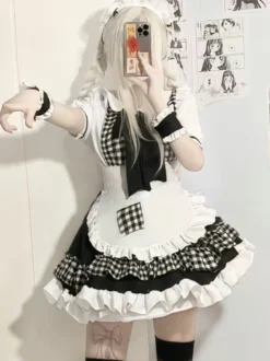 Robe Sweet Lolita en polyester à manches courtes