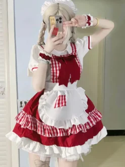 Robe Sweet Lolita en polyester à manches courtes