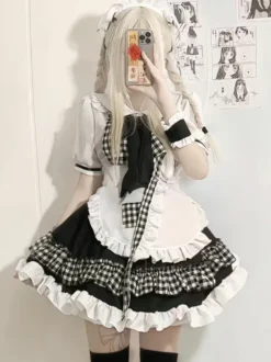 Robe Sweet Lolita en polyester à manches courtes