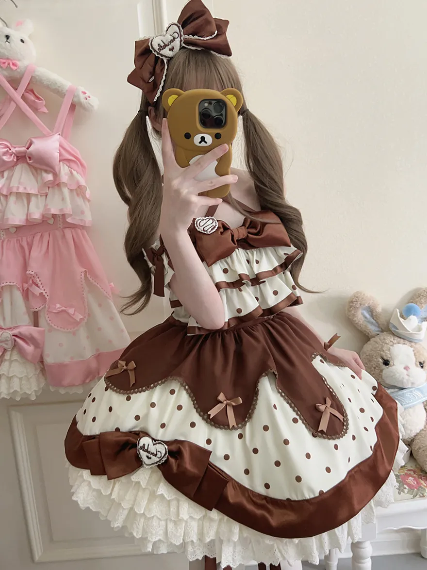Robe Sweet Lolita en polyester sans manches