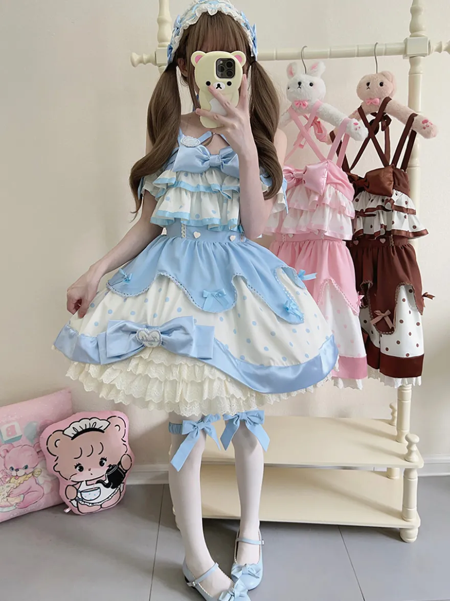 Robe Sweet Lolita en polyester sans manches