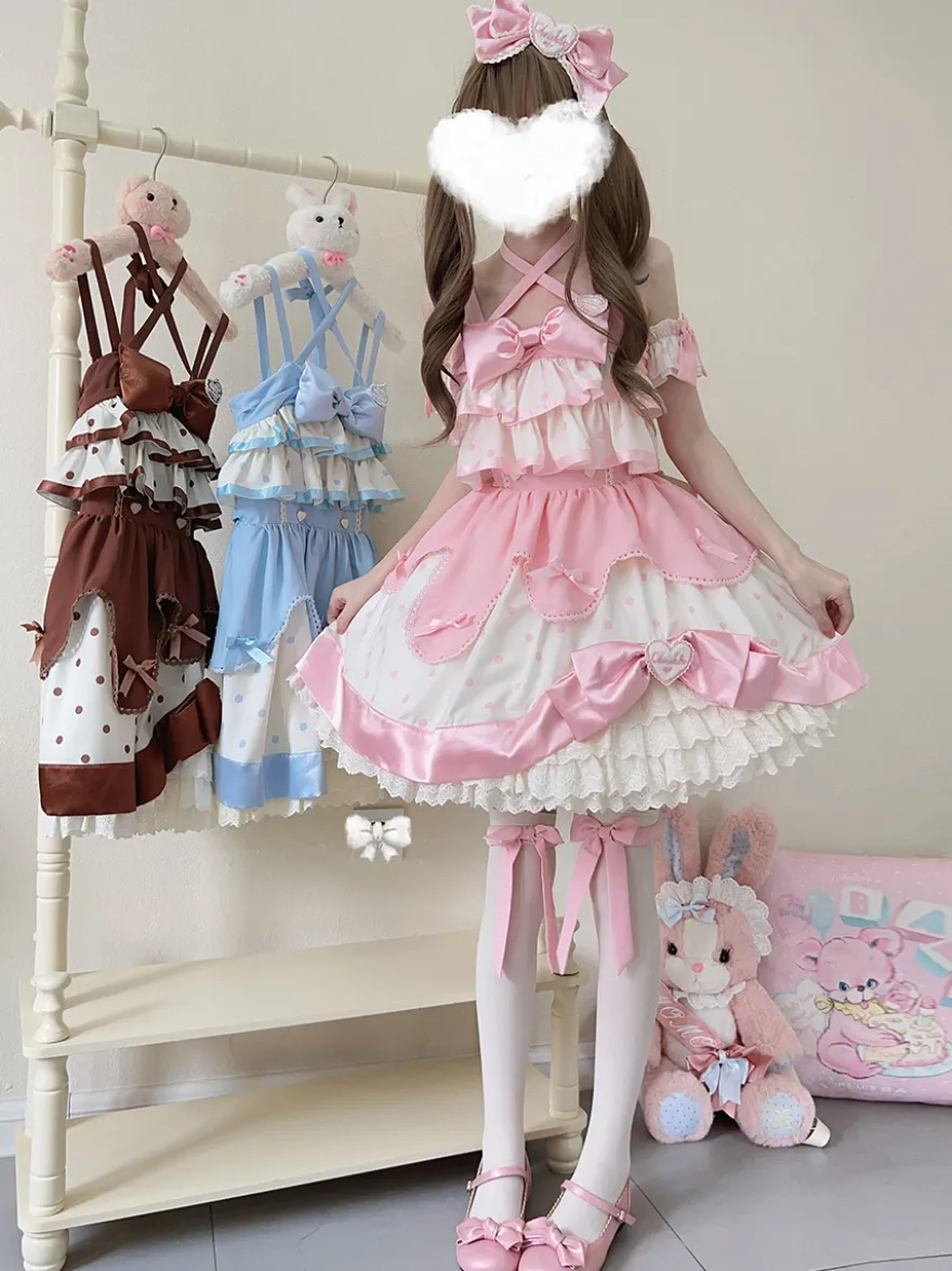 Robe Sweet Lolita en polyester sans manches