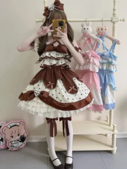 Robe Sweet Lolita en polyester sans manches