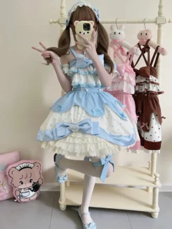 Robe Sweet Lolita en polyester sans manches